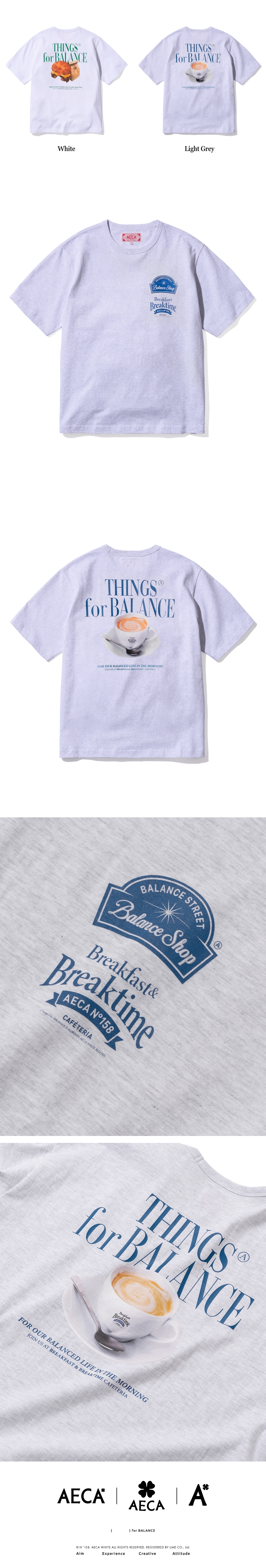 MUSINSA | AECA WHITE MORNING CAFE TEE-LIGHT GREY